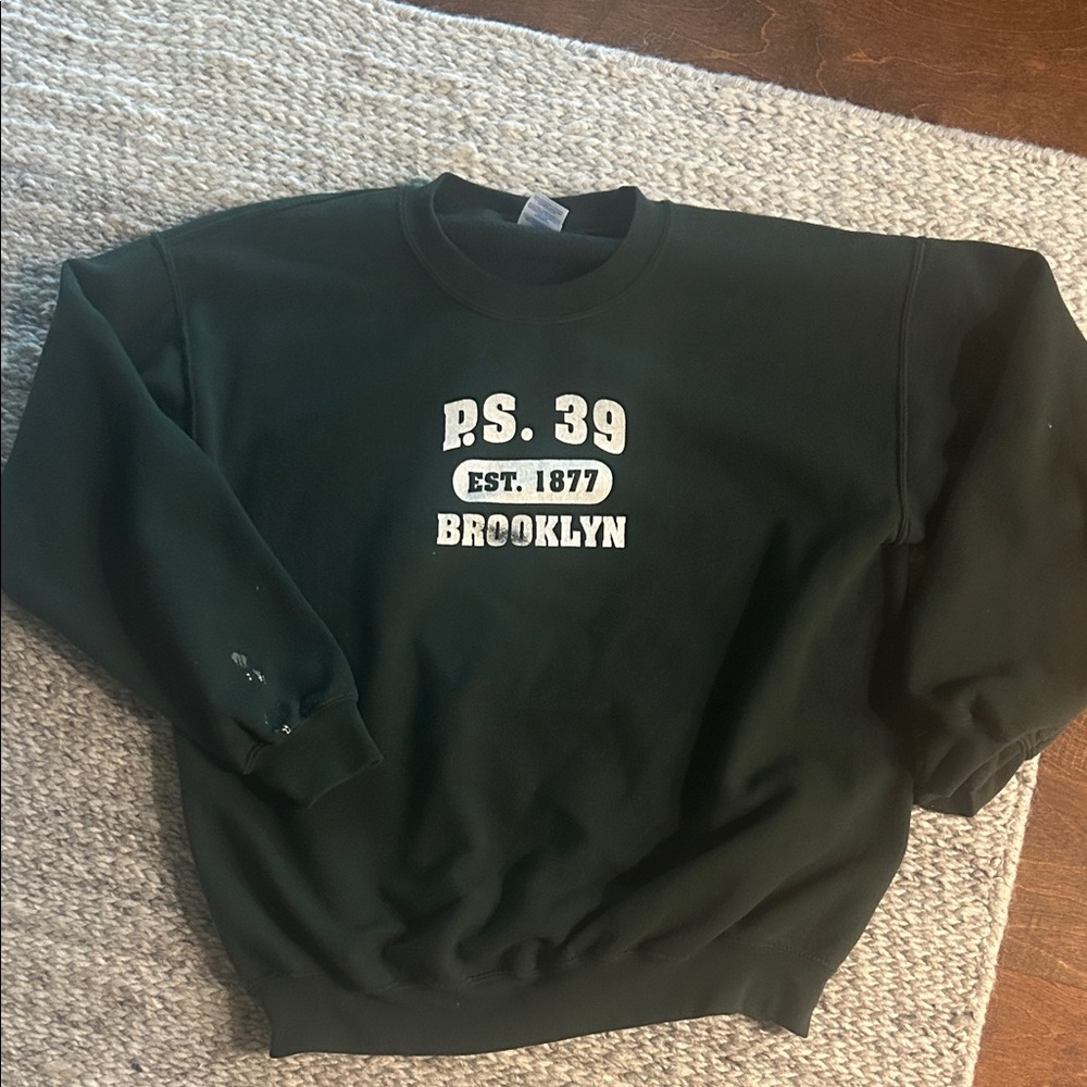 Vintage Gildan Brooklyn PS 39 Park Slope green sweatshirt L